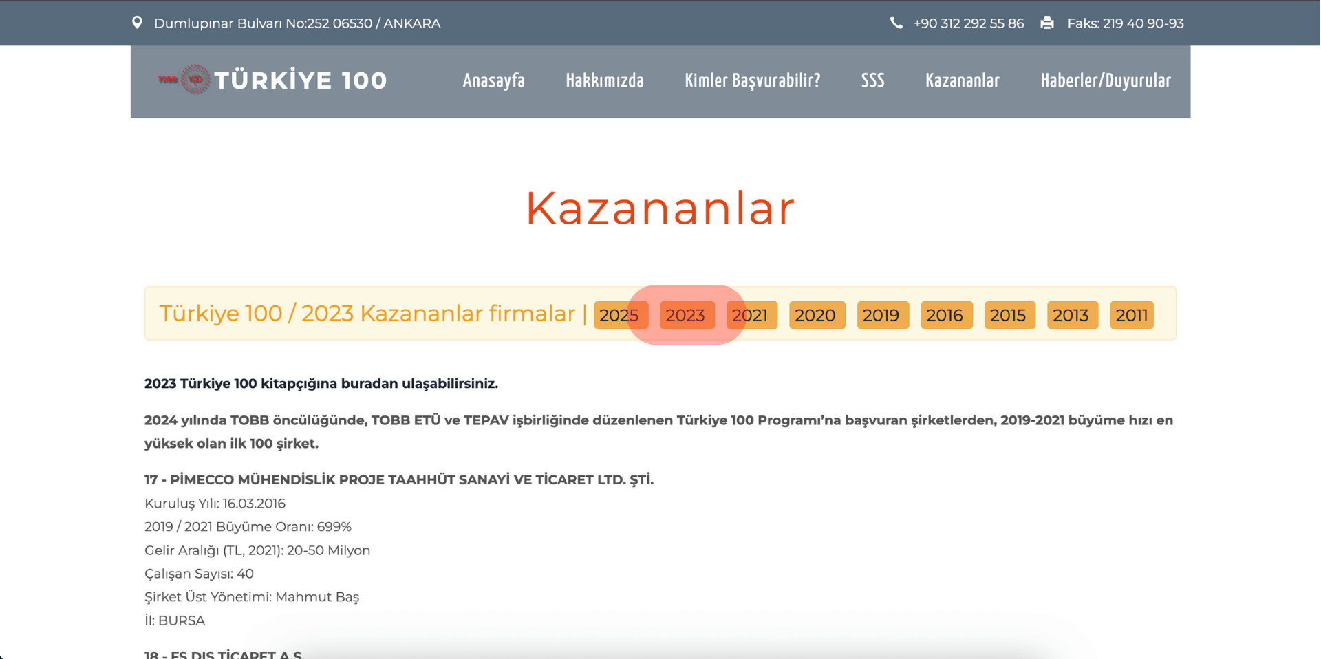 Türkiye 100 / 2025 Kazanan Şirketler Açıklandı